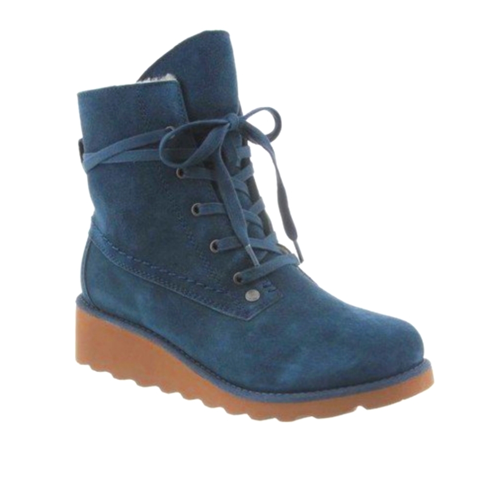 BearPaw Krista Winter Boot Blue Suede 7 NWOB - Picture 1 of 8